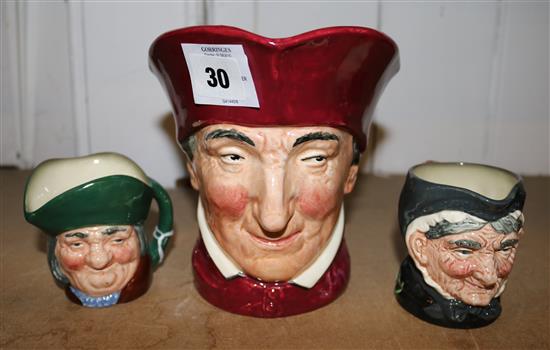 3 Doulton character mugs